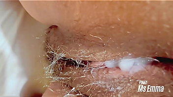 Ms Emma's Hairy Pussy is too TIGHT! I couldn't stop from putting all my SPERM inside her making her pregnant